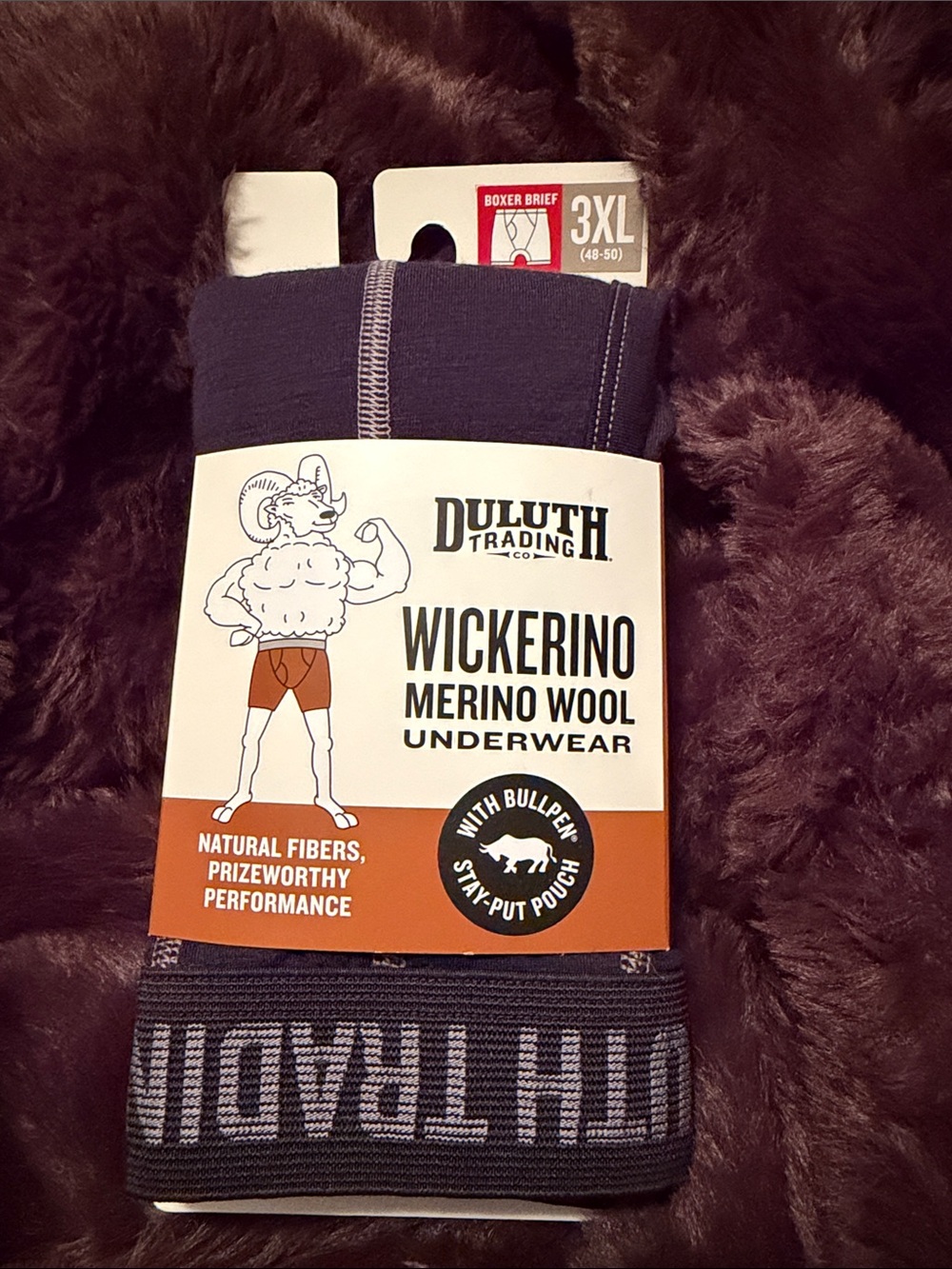 Duluth Trading Co Wickerino Merino Wool Boxer bullpen underwear Briefs - black